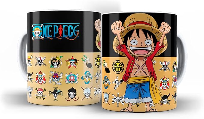 KIT Almofada + Caneca One Piece Monkey D. Luffy